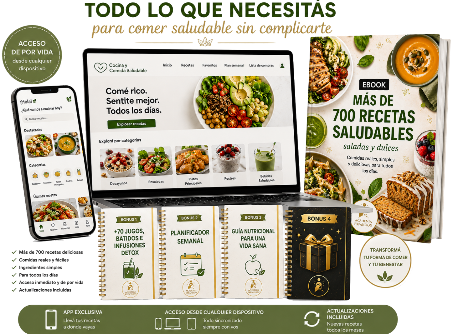 Comé Rico Sin Culpa: ebook, app y los 4 bonus